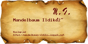Mandelbaum Ildikó névjegykártya